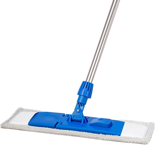Multi Functional Mop, Including 1 Reusable Ultra-Fine Fiber Cleaning Pad and a Detachable Three Section Handle, 35.82"-51.18", Suitable for Cleaning Hardwood Floors, Marble and Tile Floors（Blue）