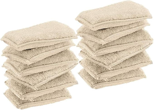 KMAKII Bamboo Kitchen Sponges,Dish Sponge,Super Absorbent Cleaning Sponges, Pack of 12