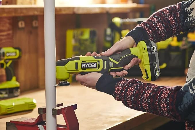 RYOBI RMT18-0 18V ONE+ Cordless Multi-Tool (Bare Tool), Hyper Green | RMT18-0, Hyper Green, tool-free blade change, variable speed, cutting and sanding