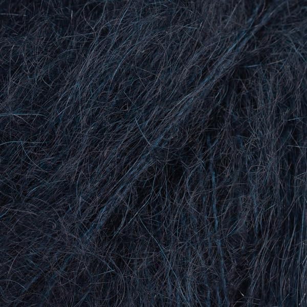 Mohair and Silk Yarn Drops Kid-Silk, 0 or Lace, 2 Ply, 0.9 oz 230 Yards per Ball (65 Dark Navy)
