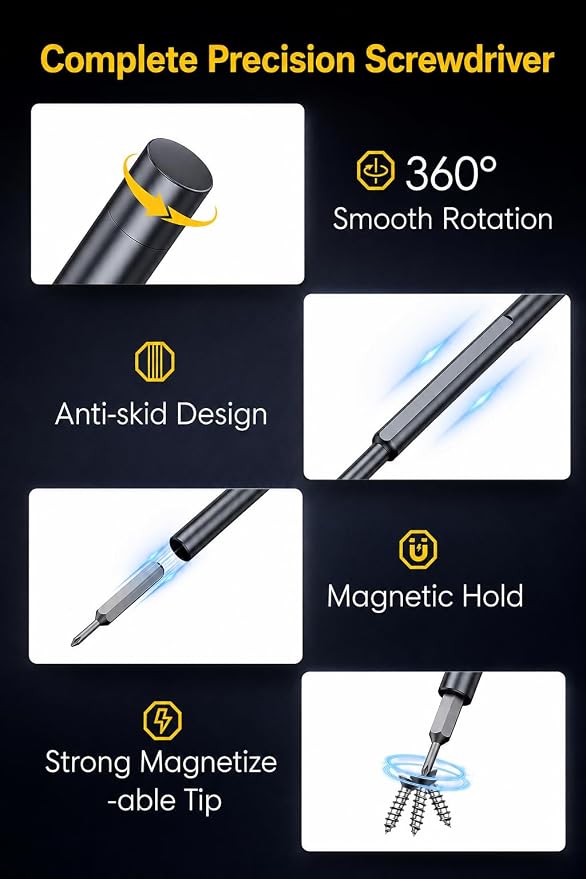 LIFEGOO Ratchet Screwdriver Set: 71 in 1 Magnetic Screwdriver Sets, S2 Steel Bits & Flexible Shaft Suitable for Precision Electronics, Furniture Assembly & Bicycle Repair Tools