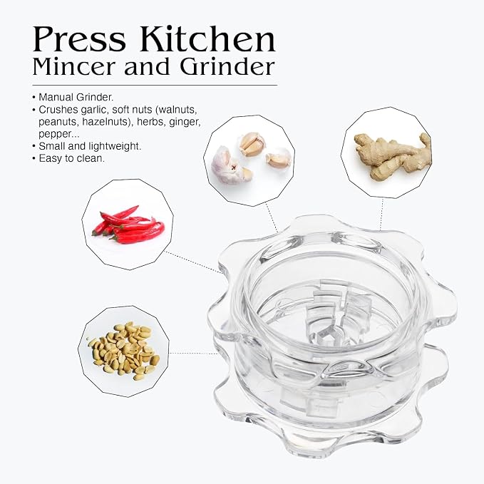 Angel’s Peel Lounge Garlic Mincer (Clear)