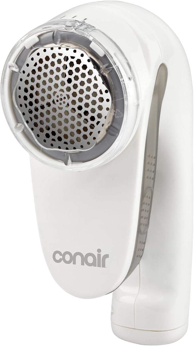 Conair Fabric Shaver & Lint Remover for Every Fabric, Rechargeable, 2" Head | Portable sweater shaver and fabric shaver for furniture with 3 depth settings, ergonomic handle, and a lint catcher