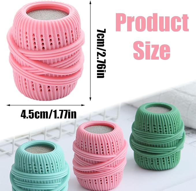 Reusable Fabric Softener Dispenser Balls Laundry Dryer Balls for Washing Sponge Household Substitute Cleaning Tool (Pink Green Blue)