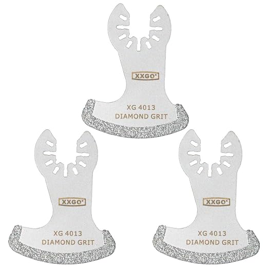 XXGO 3 Pcs Diamond Grout Multitool Blade for Grout Remover XG3001S | Best to Remove 1/8" Grout Line