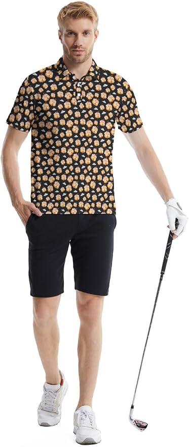 Polo Shirts for Men Moisture Wicking Mens Polo Shirts Patriotic Shirts for Men
