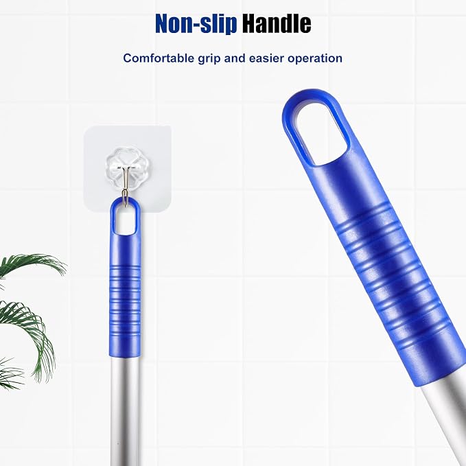 Max 66'' Ceiling Fan Cleaning Duster with Extension Pole Wall Dusting Brush | Microfiber Ceiling Fan Blade Cleaning Brush, Removable Dusting Brush, Cleaning Walls, Bookshelves, Doors, Windows