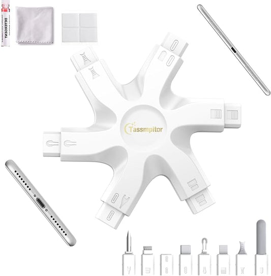 iPhone Cleaning Kit for Charging Port Cleaner,Lightning Charger Connector | Speaker Cable,AirPod Pro Cell Phone，Cleaning Putty，Repair Restore Tool,Thin Cleaning Brushes,Microfiber Cloths,Port Pick