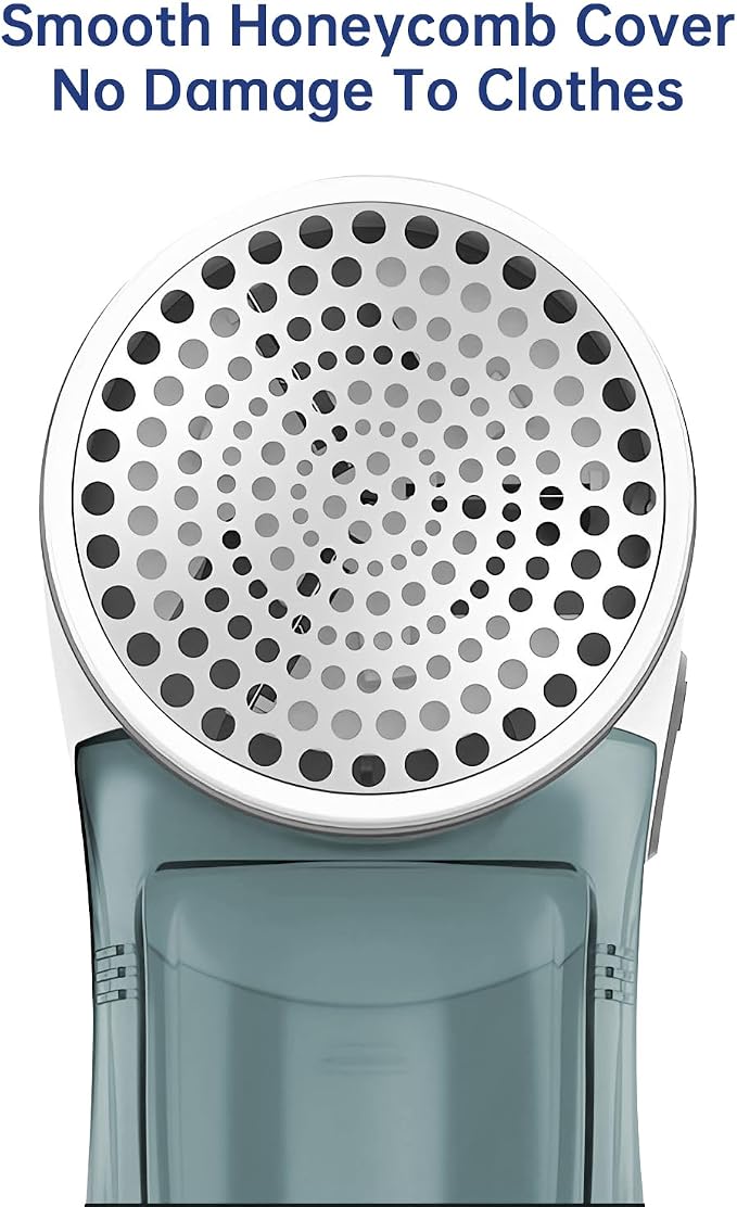 Fabric Shaver Rechargeable, Electric Lint Remover for Clothes & Furniture, Sweater Shaver & Pilling Remover, Depiller with 2 Extra Blades Included, Lint Shaver for Clothing - USB Charge, Gray