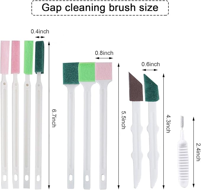 Crevice Cleaning Brushes Tool kit Small Cleaning Brush for House Cleaning Disposable Toilet Brush Deep Cleaning Brush Gap for Gap Corner of Stove Hard to Reach Cleaning Tools (Multicolor)