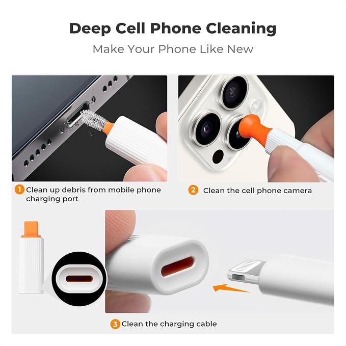 K&F CONCEPT 25-in-1 Electronic Cleaning Kit for Keyboard Laptop Cleaner | Multi-Function Electronic Cleaner,2 Keycap Pullers,Vacuum Sealed Microfiber Cloth,Multi-Device,for Photographers,MM02