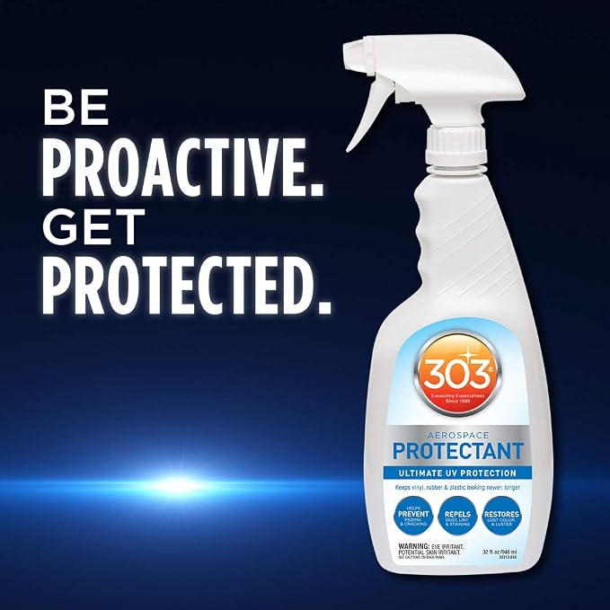 303 Aerospace Protectant for Vinyl, Plastic & Rubber, 32 oz 6-Pack | Provides UV protection while helping prevent fading, cracking, and discoloration.