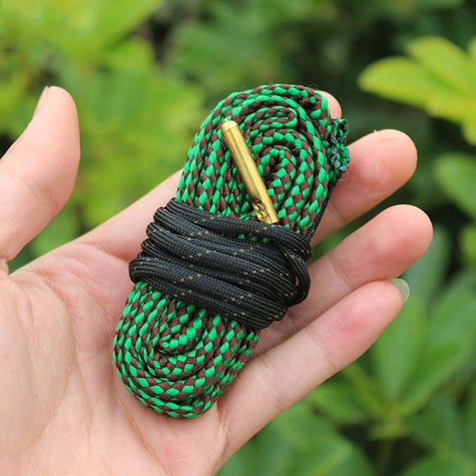 2Pack/3Pack Bore Rope Brush Gun Cleaner Cleaning Snakes, Barrel Snake for 5.56mm/.223/.22/9mm/Cal .380/12 GA/. 30 Cal/.308/.44 Cal. Rifle Shotgun Gun Cleaning(Choose Your Cal)