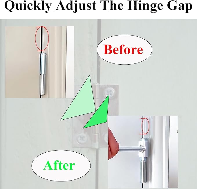Door Hinge Gap Adjusting Wrench Tool, Upgraded Rolled Steel Doors Hinge Adjustment Tool, 23-25mm Hinges Gap Adjusting Wrench for Safety Doors, Fire Doors, Light Sliver