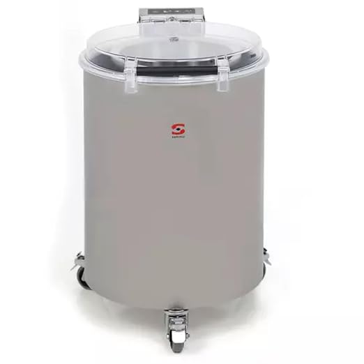 Sammic ES-200 Commercial Salad Spinner, 26 lb Capacity, 2-Speed, 900 RPM, Stainless Steel Basket, Clear Self-Opening Lid, Locking Casters, Portable, High-Volume Lettuce Dryer