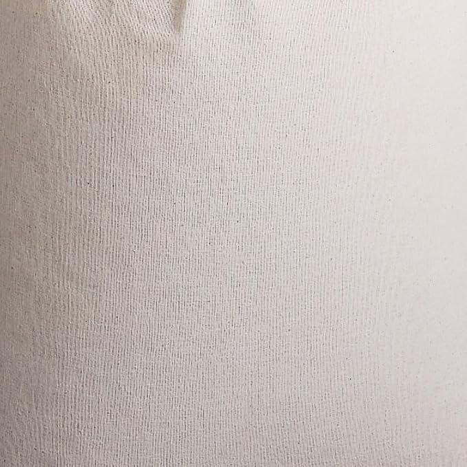 Household Essentials Cotton Laundry Bag, Large, 100% Cotton, Drawstring Top with Cord Lock, Machine Washable, 3 to 4 Load Capacity, Versatile and Compact, Breathable, Foldable, Natural