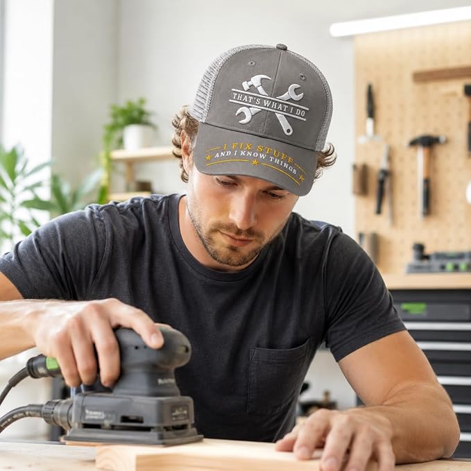 I Fix Stuff Funny Dad Hat,Gifts for Men Who Have Everything,Fathers Day Birthday Gift for Dad OR Husband