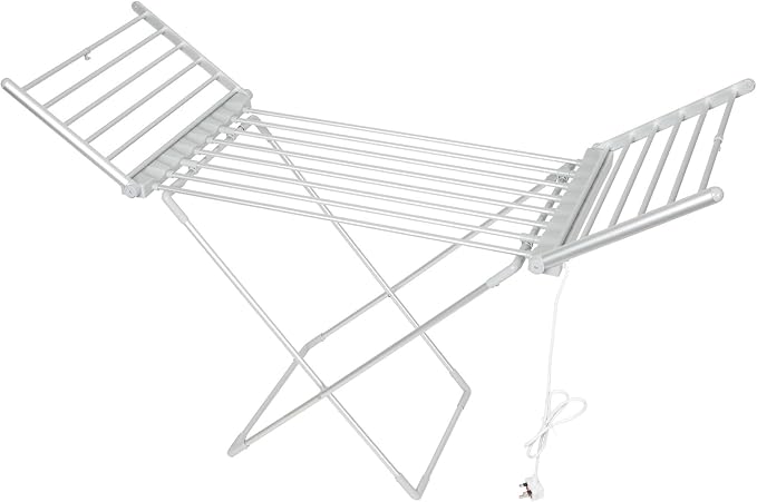 Folding Electric Heated Clothes Drying Rack, Laundry Drying Rack, 45-55℃ Constant Temperature Heated Drying Racks Free Standing Heating Garment Dryer, Space Saving(Heated Clothes Hanger)