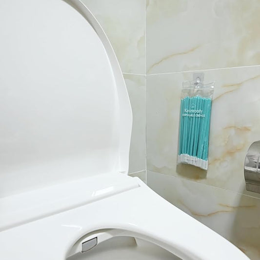 50PCS Disposable Crevice Cleaning Brush Kit, Disposable Toilet Brush, Window Sill, Keyboard, Car AC Cleaner (Blue)