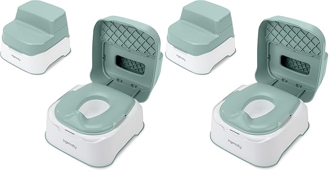 Ingenuity Prepare to Potty 3-in-1 System - Potty Training Toilet, Topper, Step Stool, Easy Setup, for Toddlers Ages 18 Months+ (Pack of 2)