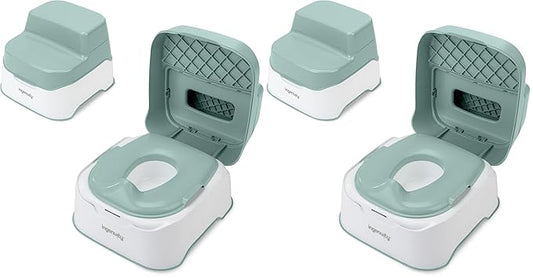 Ingenuity Prepare to Potty 3-in-1 System - Potty Training Toilet, Topper, Step Stool, Easy Setup, for Toddlers Ages 18 Months+ (Pack of 2)