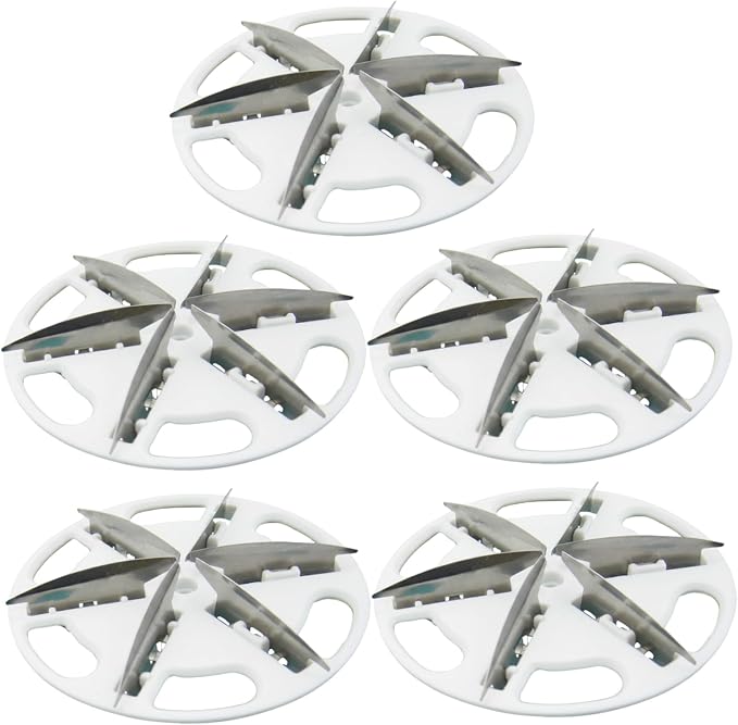 Fabric Shaver Replacement Blades 5-Pack 57mm – Alloy Pill Shaver 6-Blade Head for Efficient Lint & Pill Removal