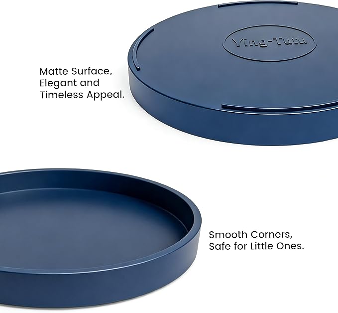 1 Pack 10" Bathroom and Vanity Tray, ABS Bathroom Counter Organizer, Coffee Table Decor for Perfume, Candles, Keys &More. Kitchen Countertop Organizer, Decorative Tray Soap Holder, Blue