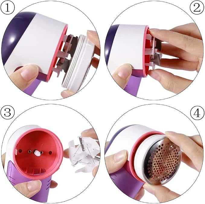 3 Pcs Fabric Shaver Blades Sharp Fabric Shaver Replacement Blade Compatible Quick Lint Removal Hair Ball Trimmer Blades for Remove Clothes Fabric Fluff