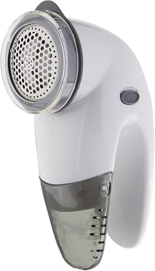 Laundry 360 Portable Fabric Shaver |Triple Blade | Protects Your Clothes | Quickly and Effectively Remove Fluff | Lint | Sweater Saver | White.