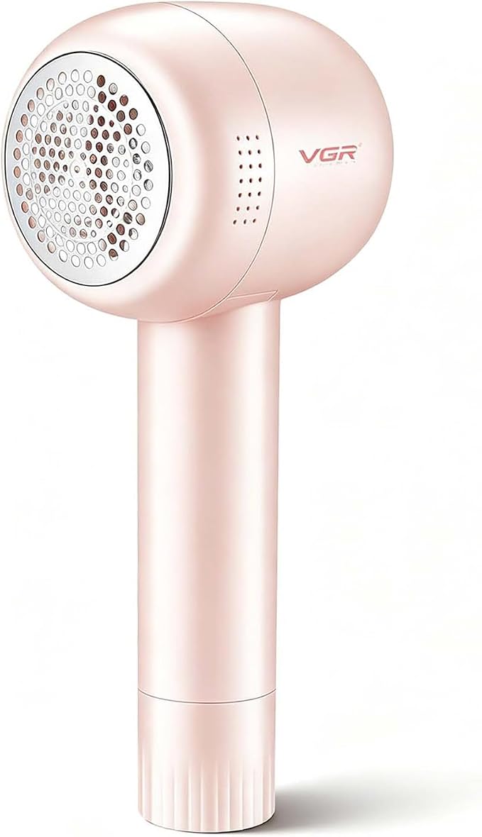 VGR 813 Rechargeable Fabric Shaver,6-Blade Lint Remover,Pink | Cordless Clothes Lint Remover for Sweaters, Blankets, Couch, at home or while traveling
