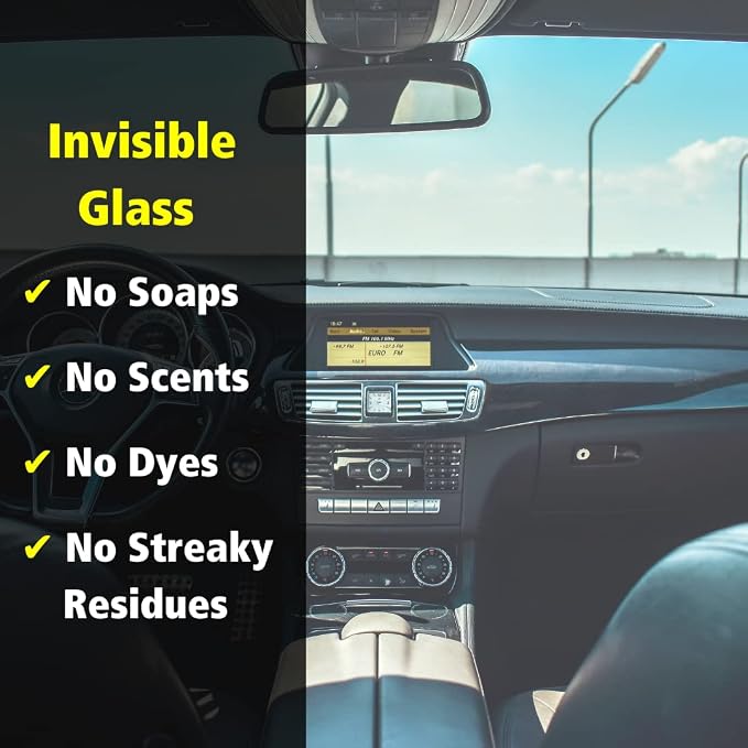 Invisible Glass 92164-6PK Premium Glass Cleaner Spray for Car Windshields and Windows, Automotive and Home Window Cleaner, Streak-Free, Ammonia-Free, Tint-Safe – 22 fl oz (Pack of 6)