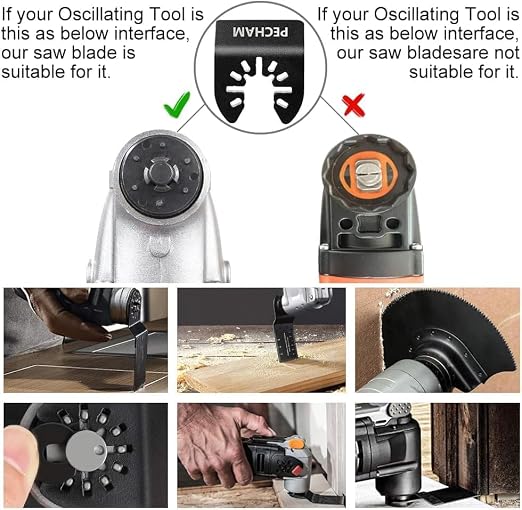104 Pcs Oscillating Multi Tool Blade, Wood Metal Cutting and Sandpaper Oscillating Tool Accessories with Titanium Quick Tooth Japanese Tooth Multitool Blade Fit More Oscillating Tools