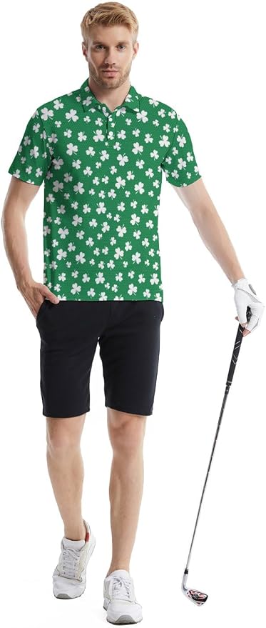 Polo Shirts for Men Moisture Wicking Mens Polo Shirts Patriotic Shirts for Men