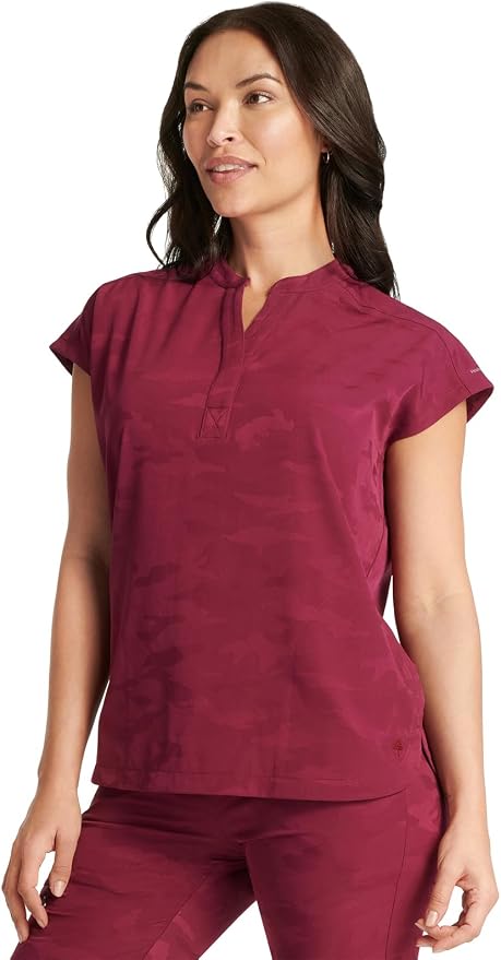 Healing Hands Purple Label Scrub Top for Women Modern Fit Tee | 2 Functional Pockets, Moisture Wicking Fabric, 360° Stretch, Quick Dry Performance, Back Yoke, Rounded Hem, Easy Care