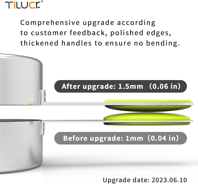 TILUCK Nesting Measuring Cups and Spoons Set, Stainless Steel with Soft Silicone Handle – Heavy Duty & Dishwasher Safe for Measuring Dry/Liquid Ingredients, Ideal for Cooking & Baking (12)