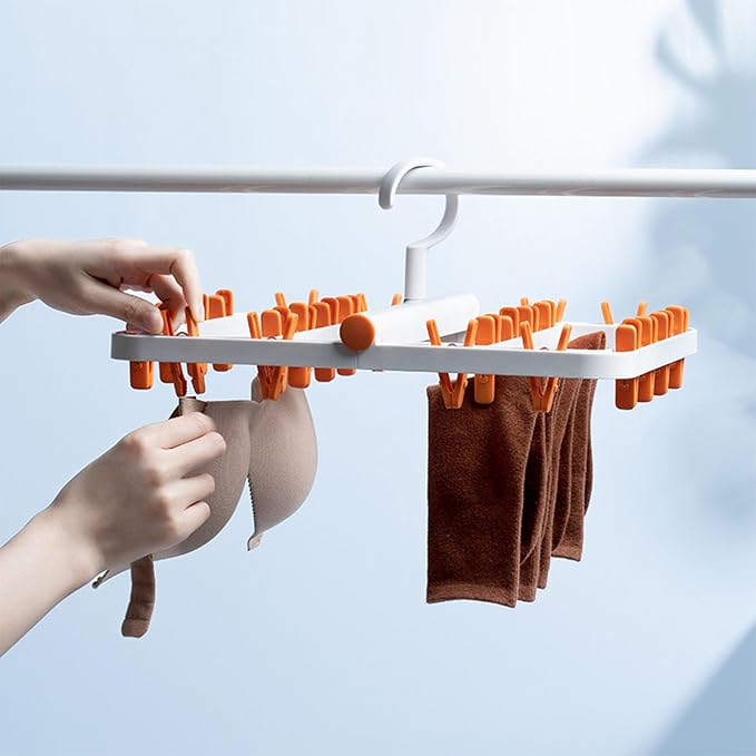 Collapsible Clothes Airer Socks, Foldable Sock Dryer, Sock Hanger, Washing Line, Hook, Clothes Airer, Portable Clip Hanger Socks