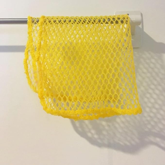 Dish Washing Net Scrubber 5pcs/ Innovative Mesh Cloth, Quick Dry - No More Sponges with Smell / 11.5 by 11.5 inches/Advanced Raw Material-Polypropylene 100% (Pink 5)