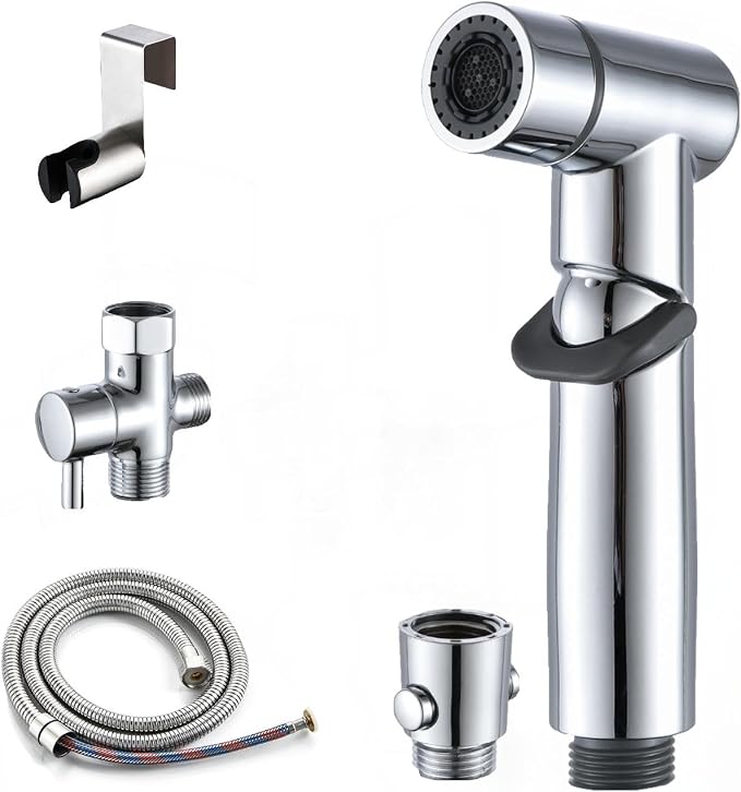 Handheld Bidet Sprayer for Toilet Kit Cleaning Assistant Jet Spray Bidet Attachment with Adjustable Water Pressure Easy Control One Button Shut-Off Water