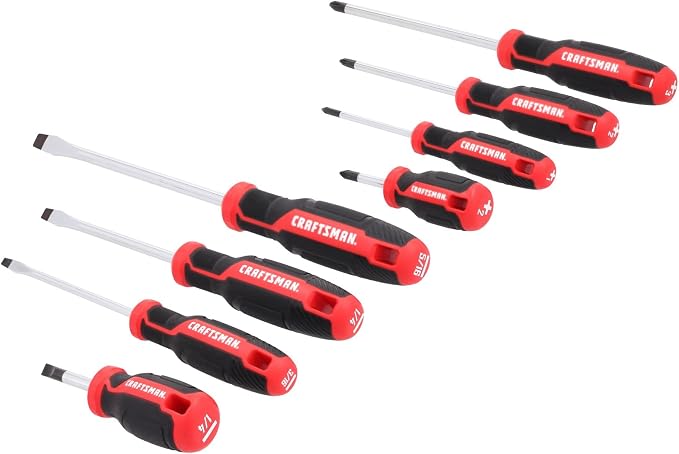 CRAFTSMAN Screwdriver Set, 8 Pc, Flat Head and Phillips Screwdrivers (CMHT65130)