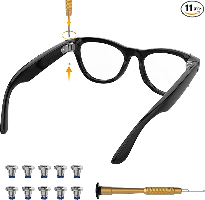 Screwdriver & Screw Repair Kit for Ray-Ban Meta & Oakley Meta Smart Glasses | Magnetic Glass Temple Repair Tool Set for Ray-Ban Meta Gen 2/1, Meta Adventurer/Fury, Meta Blayzer/Scriber & Oakley Meta HSTN