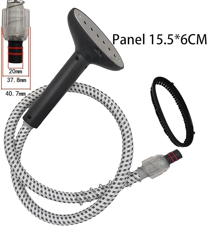 Garment Steamer Guide Hose Steam Nozzle， Replacement Steamer Snap Types Universal with Brush Head
