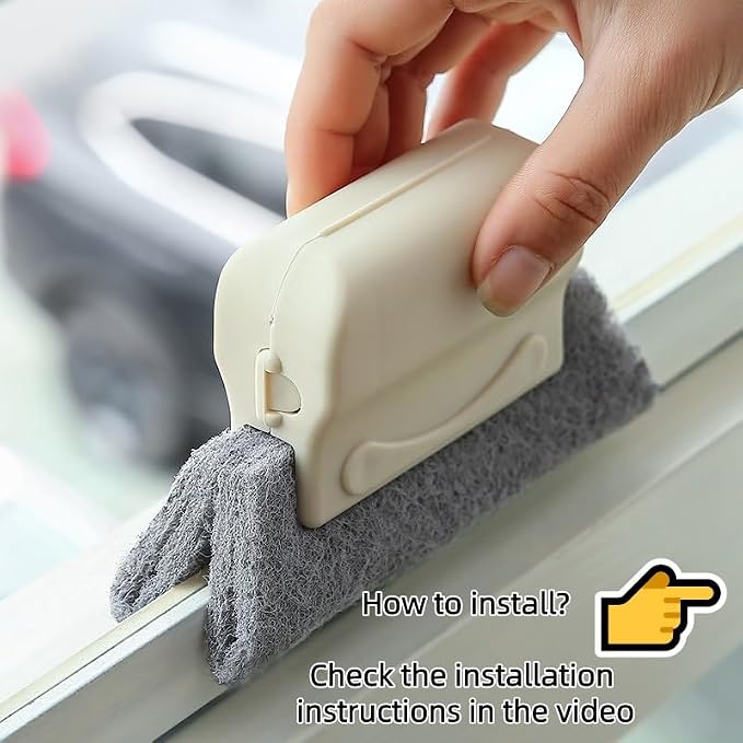 Portable Multi-Purpose Cleaning Kit: Includes 4 Window Track Brushes, Corner Scraper, Detachable Window Groove Cleaner, 2 Pumice Stone Bars. Deep Cleaner for Bathroom, Kitchenware, Door & Window Gaps.