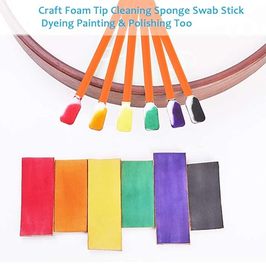 Wellgler's Foam Cleaning Swabs, Multi-Purpose Cleanroom Foam Tip Cleaning Swab Kitip Cleaning Swab Kit (orange100)
