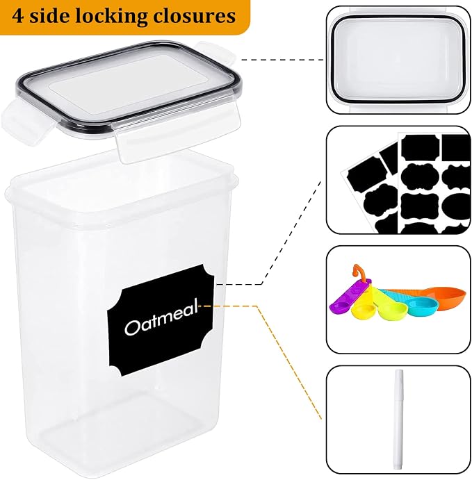 8 Pack Airtight Food Storage Containers