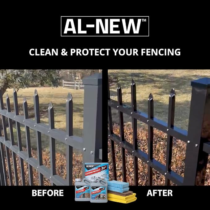 AL-NEW 2 Step Clean & Protect Kit | Clean, Restore, & Protect Your Outdoor Patio Furniture, Garage Doors, Exterior Lights, Window Frames, and More (16 Ounce Kit)