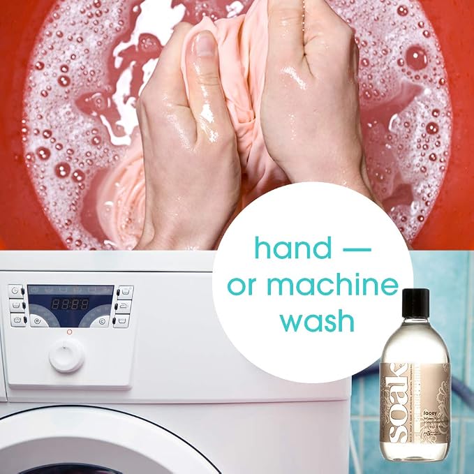 Soak Laundry Soap – No Rinse, Plant Derived Hand Wash Detergent - 375 ml / 12 fl. oz, 75+ Washes (Wild Mint)