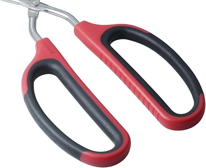 HINMAY Extra Long Scissor Tongs 16-Inch Stainless Steel Barbecue Grilling Tongs