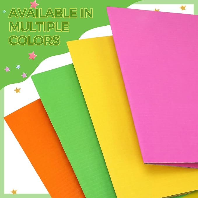 Mooliwe 4 Pack 24" X 16" Trifold Poster Board Tri Fold Poster Boards Foldable Corrugated Business Presentation Display Paper Boards for Science Fair Events, School Projects, Exhibitions