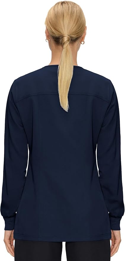 COZYFIT Scrub Jackets for Woman, Snap Front Nurse Jacket | 3 Pockets, Soft Fabric Layer, Easy Shift Layer, Easy Care, For Nurses, Clinics, Daily Medical Uniforms, Shift Wear