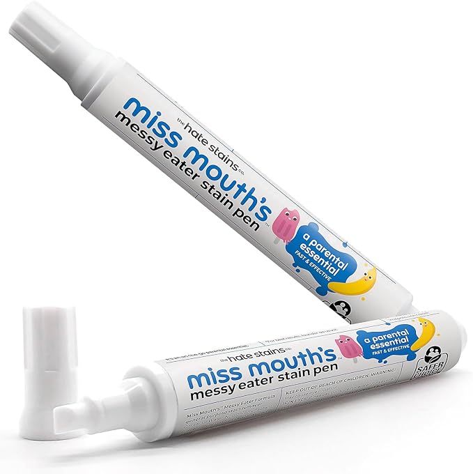 Miss Mouth's Messy Eater Stain Remover Pen, On-The-Go Travel, 2 Pack | Instant Stain Remover Pen, Newborn & Baby Essentials, On-The-Go & Travel Essentials